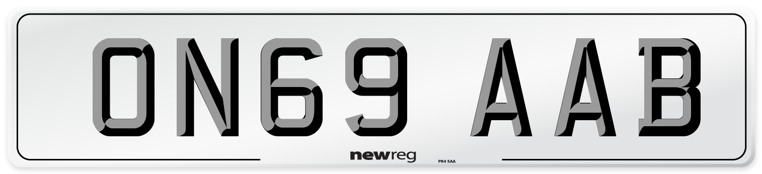 ON69 AAB Number Plate from New Reg
